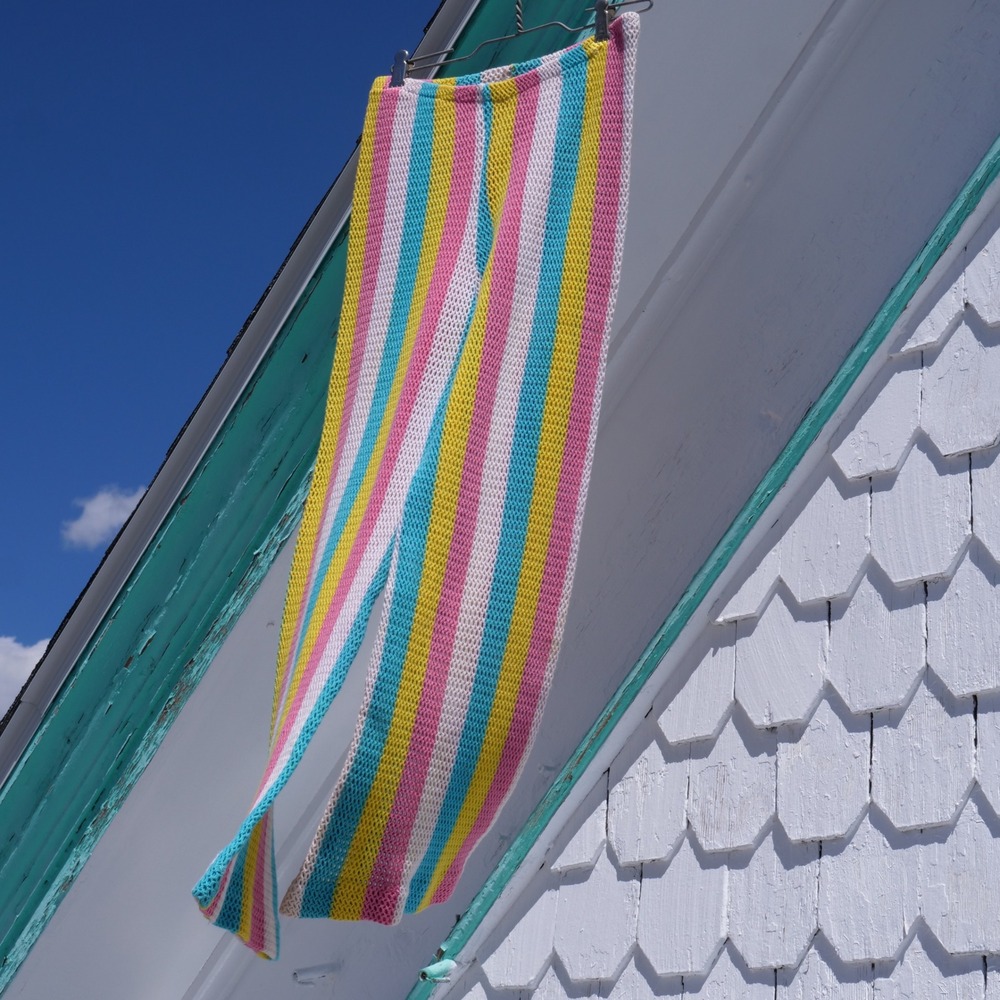 RARE vintage 1960s Sherry of Miami candy striped cotton mesh flared pants